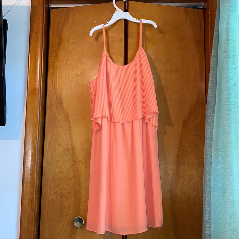 peach colored summer/formal dress